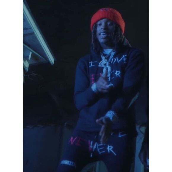 Ricchezza I Love NevHer Hoodie Size Large Rich Off My Exes 2020 Rare Black - Picture 10 of 10